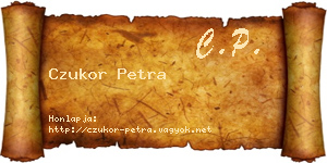 Czukor Petra névjegykártya